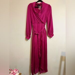 Vici Elegant Pink Wrap Dress